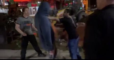 Still No. 4 from sidewalk video of confrontation (web)